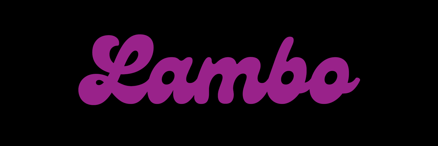 Lambo in purple script